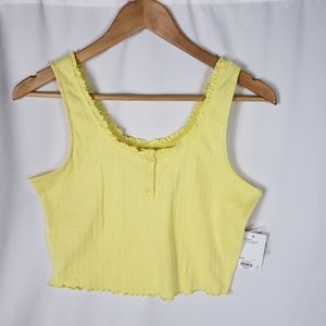 YELLOW TANK CROP TOP
